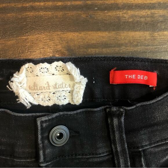 Altar’d State Jeans Women’s Sz 27 High Rise Grunge Black Stretch Deb Boho Hippie - Picture 3 of 12